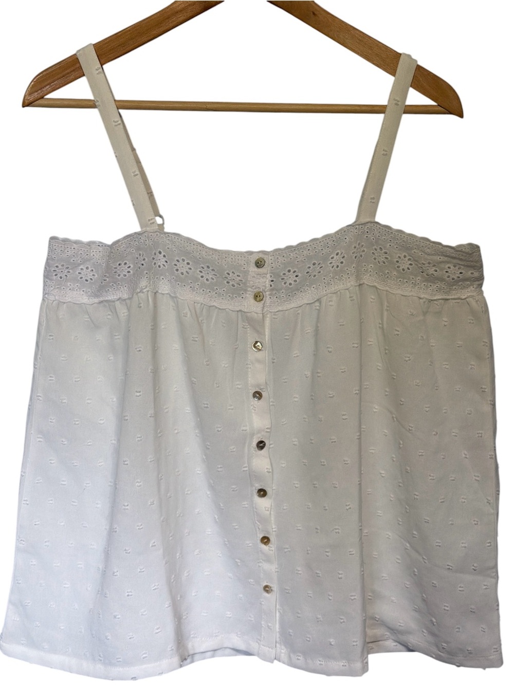 Laura Ashley white camisole size xl nwot